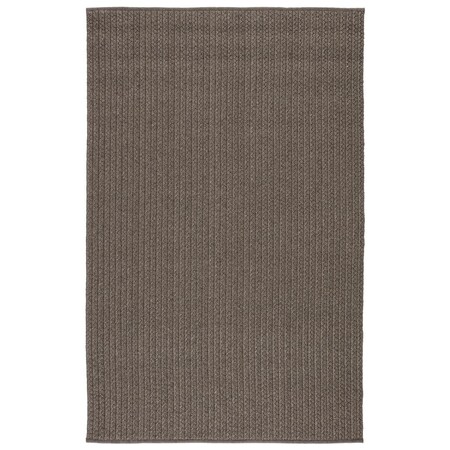 Jaipur Living 5 x 8 ft. Iver Indoor & Outdoor Solid Gray & Taupe Area Rug RUG145690